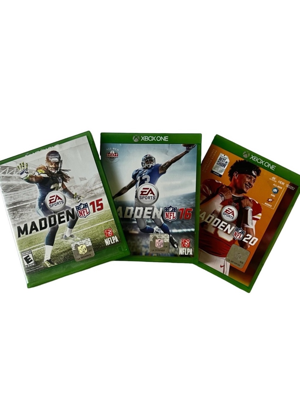 Bundle of 3 Games Xbox One Madden NFL Madden 15, 16 and 20